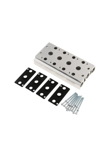 Suntek 3 İstasyonlu Manifold Bloğu Pnömatik Manyetik Valf 4f