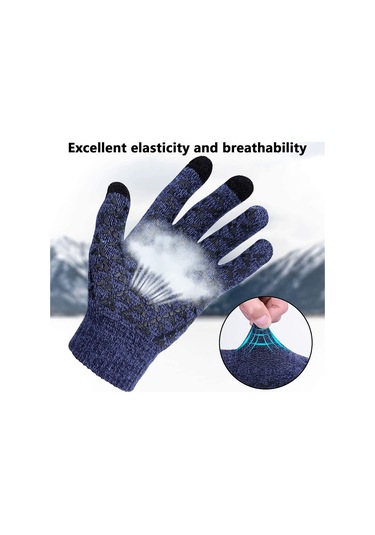 Siyah Beyaz Kış Eldivenleri, Kış Eldivenleri Sıcak Dokunmatik Ekranlı Değil