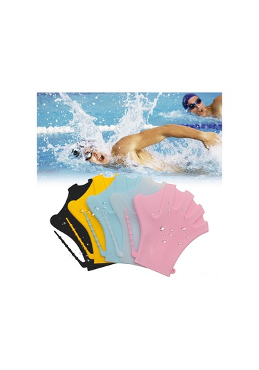 Xindoker Sıvı Direnç Egzersizi İçin Su Sporları Eldiveni, Serbest Hareket, Yorumu Azaltır - Siyah Silikon Siyah