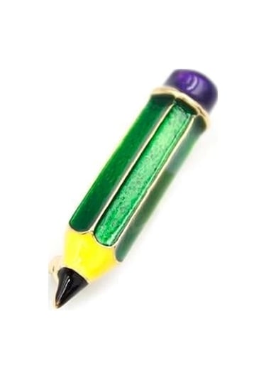 Kurşun Kalem Broş - Yeşil Çok Renkli