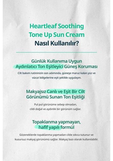 Kızarıklık Karşıtı Güneş Kremi Goodal Heartleaf Soothing Green Tone Up Sun Cream Spf50+ Pa++++