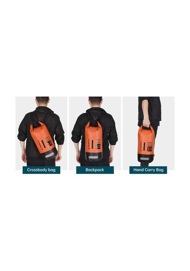 Springsun 10l/20l Su Geçirmez Sırt Çantası, Pvc Malzeme, Seyahat Ve Su Sporları İçin Roll-top Kuru Çanta, Telefon Kılıfı Dahil