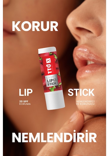 Tto X Çilek Aromalı Lipstick 20 Spf Korumalı