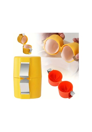Qerhome Pratik Yumurta Kabuğu Kırıcı, Haşlanmış Yumurta Kabuğu Kırıcı, Yumurta Sarısı Ayırma Aparatı Renkli