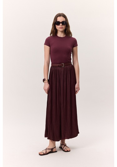 Crush Saten Etek Bordo Bordo