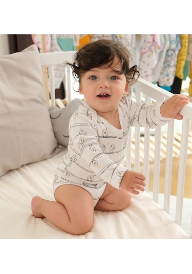 Owlishop Owli Bebek Body Uzun Kol Early Birds Beyaz
