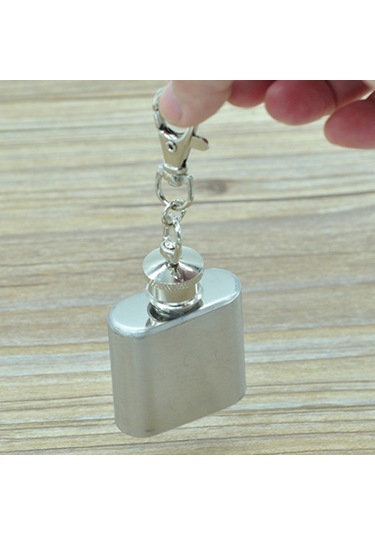 Sones 28mlcute Mini Taşınabilir Şarap Sürahisi Anahtarlıklı Kullanışlı Paslanmaz Çelik Cep Matarası