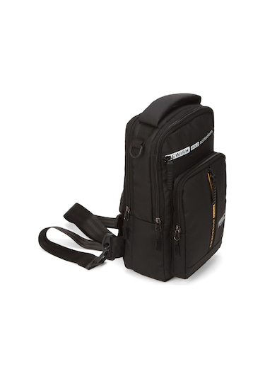 Newish Polo Erkek Kumaş Sırt El Ve Omuz Çantası New350 - Siyah - Sarı