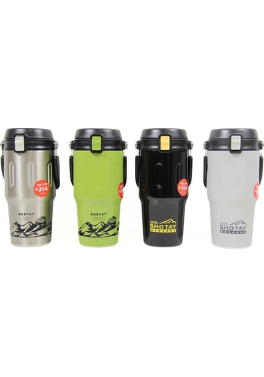 Shotay Journey Mug Çift Kullanımlı Kapak 650 Ml. Beyaz St-8166 Beyaz