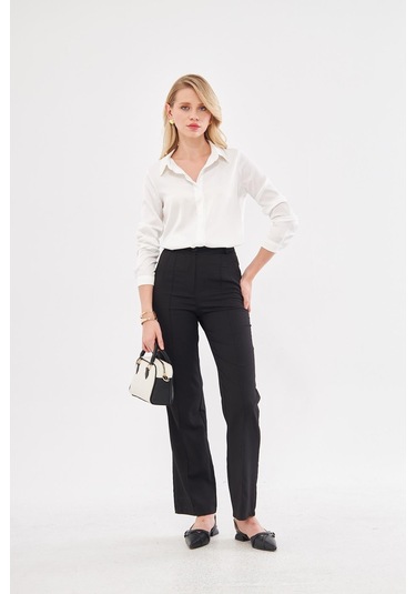 Klasik Saten Gömlek Ekru Ekru