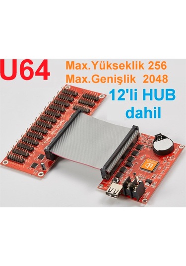 Hd-u64 Led Panel Kontrol Kartı Beyaz - Kırmızı