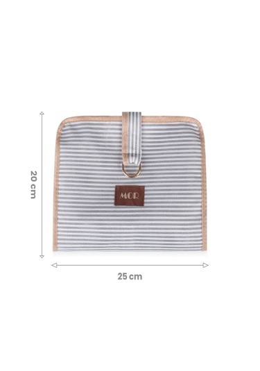 Bebek Alt Açma Bakım Çantası Çok Gözlü Islak Mendil Bez Düzenleme Organizeri Gri