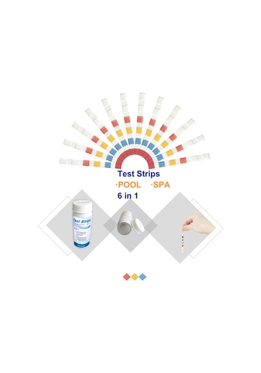 Tenfowee 6 Lı Su Test Şeridi: Ph, Klor, Sertlik Ve Siyanürik Asit Ölçümü İçin 50 Li Paket