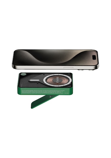 Momax IP132HKG Power X Pro+Magnetic Wireless 10000 mAh Standlı + USB-C Kablo Powerbank Yeşil