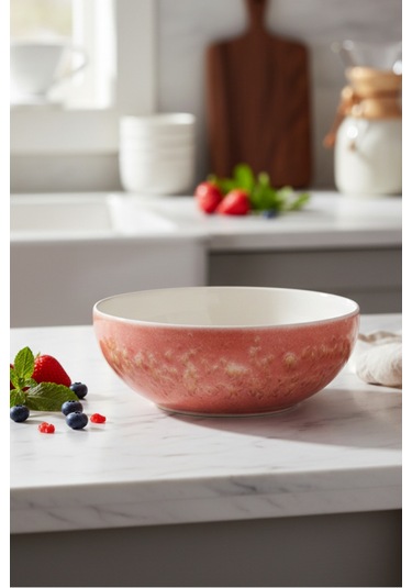 6'lı Coupe Shape Rosa Kase 18 Cm Şık Ve Modern Porselen Kase Krem