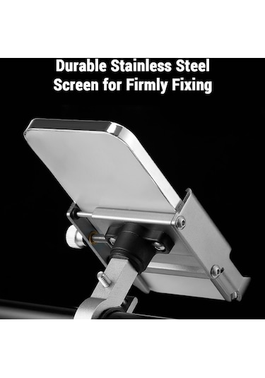 Bengguo-al Alaşım Bisiklet Cep Telefonu Tutucu Scooter Dönebilen,y28006t-2 Gri