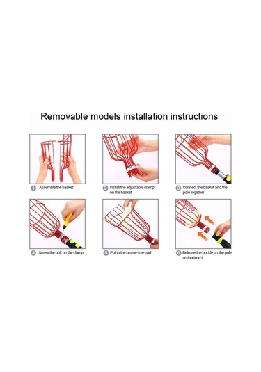 Sones Sökme Meyve Toplama Aletleri Bahçe Meyve Toplama Cihazı Kırmızı