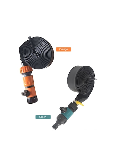 Vkemall Bahçe Trampoline Sulama Sistemi - 12 Metre Pvc - Turuncu Renkli Sprey Aleti