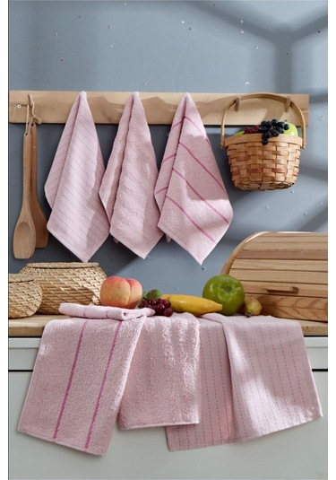 Rebeka Home Collection Sophia Mutfak Havlusu 6'lı 30 x 50 Pudra
