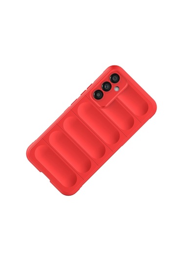 Samsung Galaxy Uyumlu A15 Kılıf Optimum Lens Çerçeveli Silikon Kapak Kırmızı