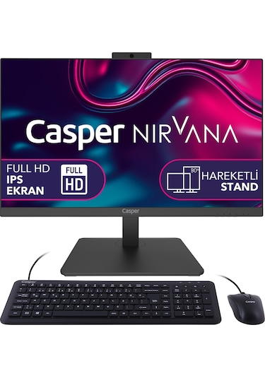 Casper Nirvana A60.5700-DF00X-V Ryzen7-5700U 32 GB 1 TB NVMe SSD 23.8" Dos AIO AIO Masaüstü Bilgisayar