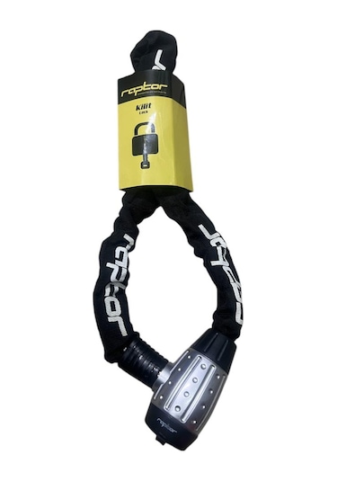 Raptor Bisiklet Anahtarlı Zincir Kilit 90cm - 6mm Kalınlık