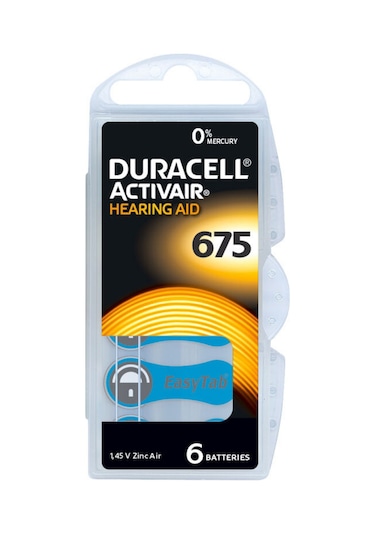 Duracell 675 Numara İşitme Cihazı Pili 10 Paket 60 Adet