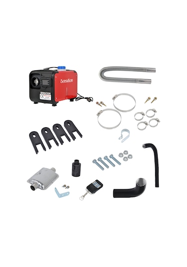 Sensation 5 KW Webasto Muadili Taşınabilir Dizel Isıtıcı (12V-220V) Kırmızı