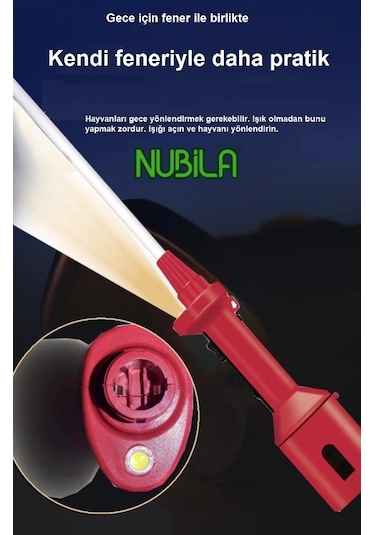 Nubila Led Işıklı Şarjlı Üvendire Uzun-98 Cm-7200 Volt