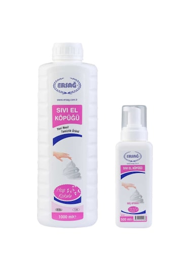 Ersağ Hoş Kokulu Sıvı El Köpüğü 1 L + Boş Aparat