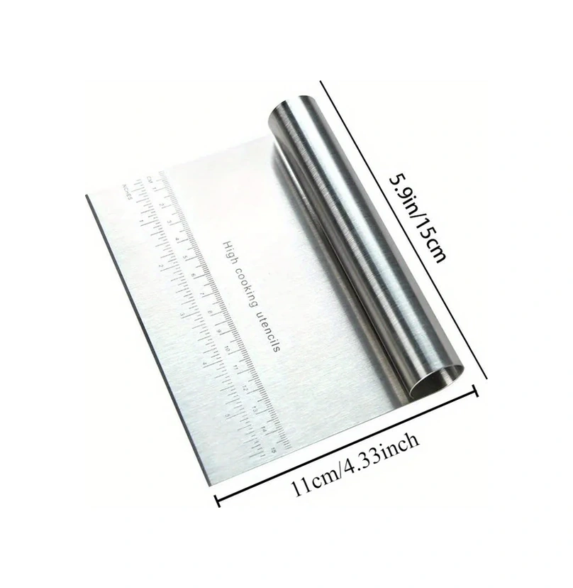 Gateesat Silvery 1 Adet Paslanmaz Çelik Hamur Kesici Ergonomik Tutamaklı Çok Amaçlı Mutfak Aleti Gümüşi