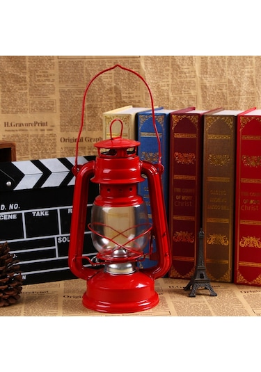 Yunboo Yeşil Vintage Demir Cam Feneri, Nostaljik Ev Dekoru, Çadır Yemeği Ve Dış Mekan Aktivitesi Için Taşınabilir Alet Yeşil