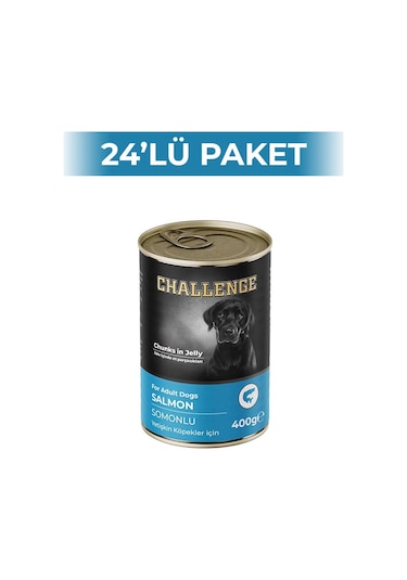 Challenge Somon Balıklı Yetişkin Köpek Konservesi 400 Gr 24 Adet