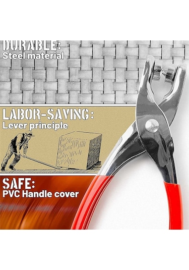 Ccgloball Grommet Kuşgözü Pense Seti, Metal Kuşgözü İle 1/4 Inç 6mm Alet Kiti