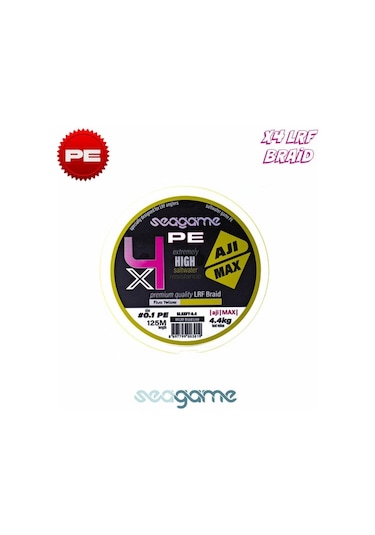 Seagame Ajı Max X4 Pe 125m 0.3 Fluo Yellow Aji Misinası - Standart