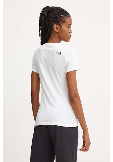 The North Face The Northfacew Ss Easy Tee Kadın Tişört Nf0a8a6dfn41 Nf0a8a6dfn41 Bey Beyaz