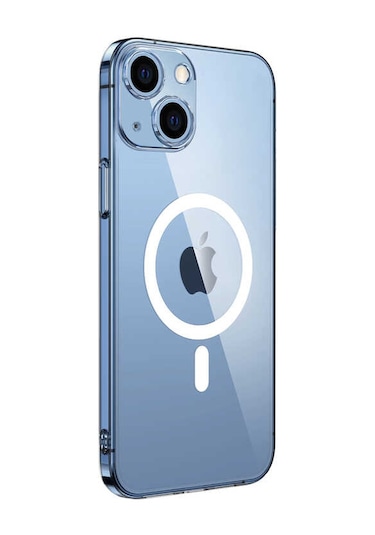 İphone 13 Uyumlu Kamera Korumalı Magsafe Sert Pc Klfs Porto Kılıf-renksiz Renksiz