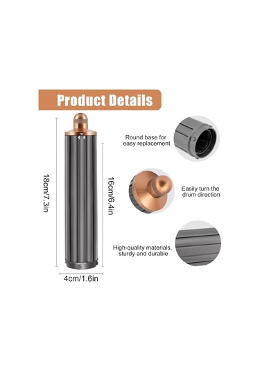 Hangfox 40mm Çift Yönlü Kıvrma Bobini - Dyson Airwrap Hs01/hs05 Uyumlu, Orta-uzun Saçlar İçin Hızlı Saç Stili