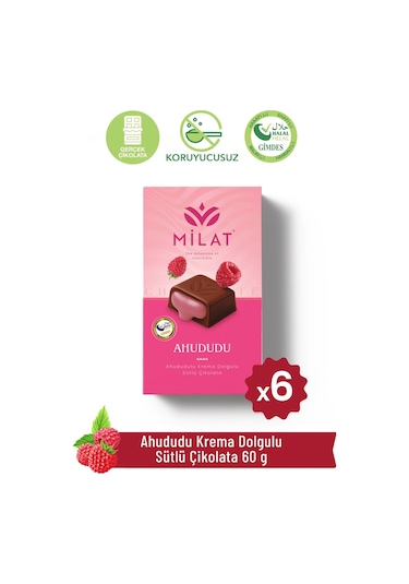 Milat Ahududu Dolgulu Sütlü Çikolata 6 60 G