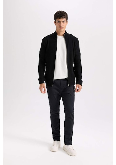 DeFacto Yazlık Gabardin Chino Kanvas Pantolon Slim Fit Dar Kesim Dar Paça Cepli B2089AX25SPAR190