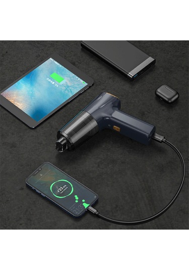 Crackedice Taşınabilir Kablosuz Araba Elektrikli Süpürgesi Güçlü Emiş El Tipi Elektrikli Süpürge