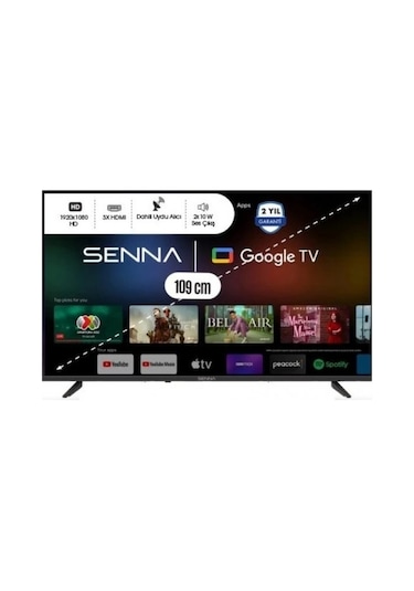 Senna 43GF9500F 43'' 109 Ekran Uydu Alıcılı Full HD Google Smart LED TV