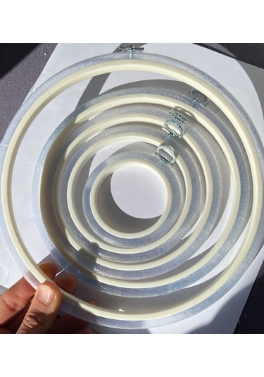 No:1 Yuvarlak Şeffaf Plastik Pano Kasnağı - 9.5cm - 10mm