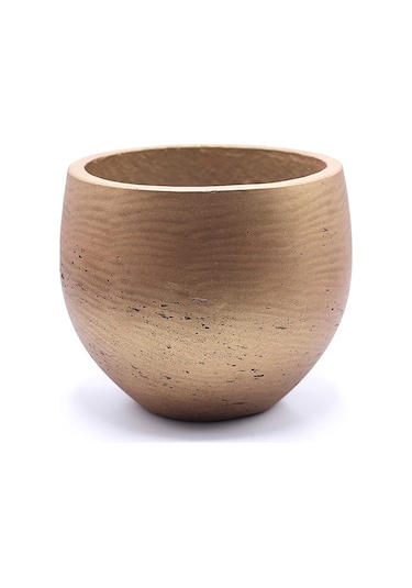Mini Orb M Bakır Renk Fiberstone Saksı