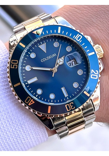 Coliseum Çelik Kordon Takvimli Kadran Kutulu Seri Erkek Kol Saati Ft.aas.ı018