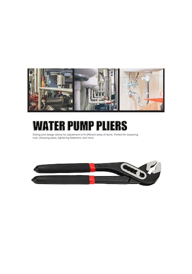 Xindoker 8 İnç Su Pompa Pense, 6 Seviye Ayar, 68mm Maksimum Açılım, Karbon Çelik Gövde, Pvc Kolu, Evsel Boru Tamiri, Somun-rıhtım Tutucu