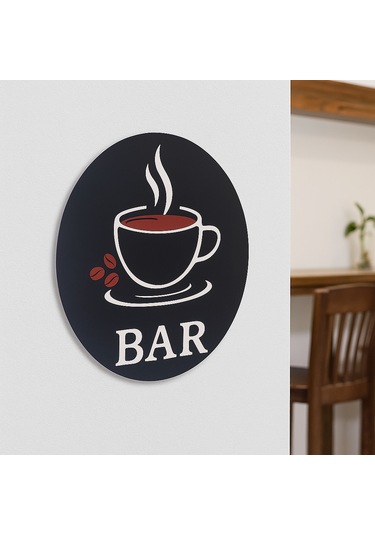 Dekoratif Bar Temalı Ahşap Duvar Tablosu