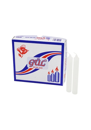 Büyük Beyaz Mum 20li Kutu 5365 Çok Renkli