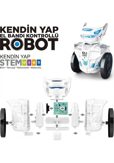 Kendin Yap Stem V01 Montaj Robot Yerçekimi Sensörlü El Bandı Kumandalı Eğitici Oyuncak Robot