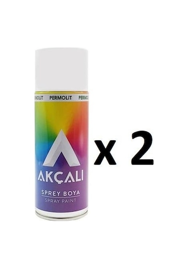 2 Adet Akçalı Beyaz Sprey Boya 400 Ml 301 Beyaz 301 - Beyaz